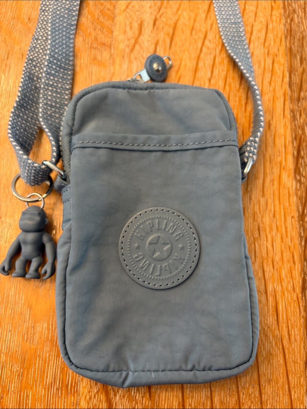 Kipling Compact Crossbody Phone Bag in Slate Blue - Casual Everyday Carry